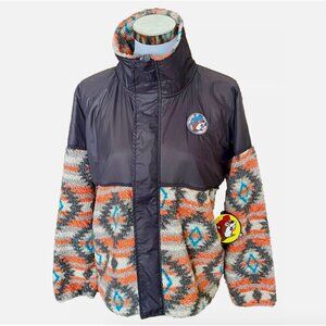 NWT! NEW BUC-EE'S BUCEES LADIES BERBER AZTEC FLEECE ZIP JACKET WOMENS SIZE SMALL